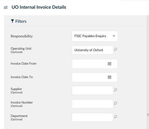 uo internal invoice details