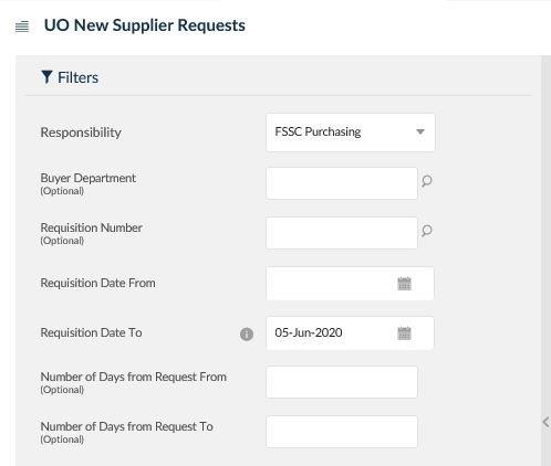 Uo New Supplier Requests Finance Division