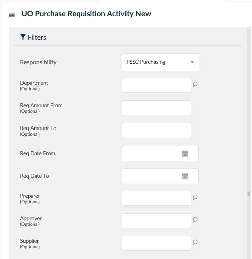 uo purchase requisition activity